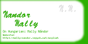 nandor mally business card